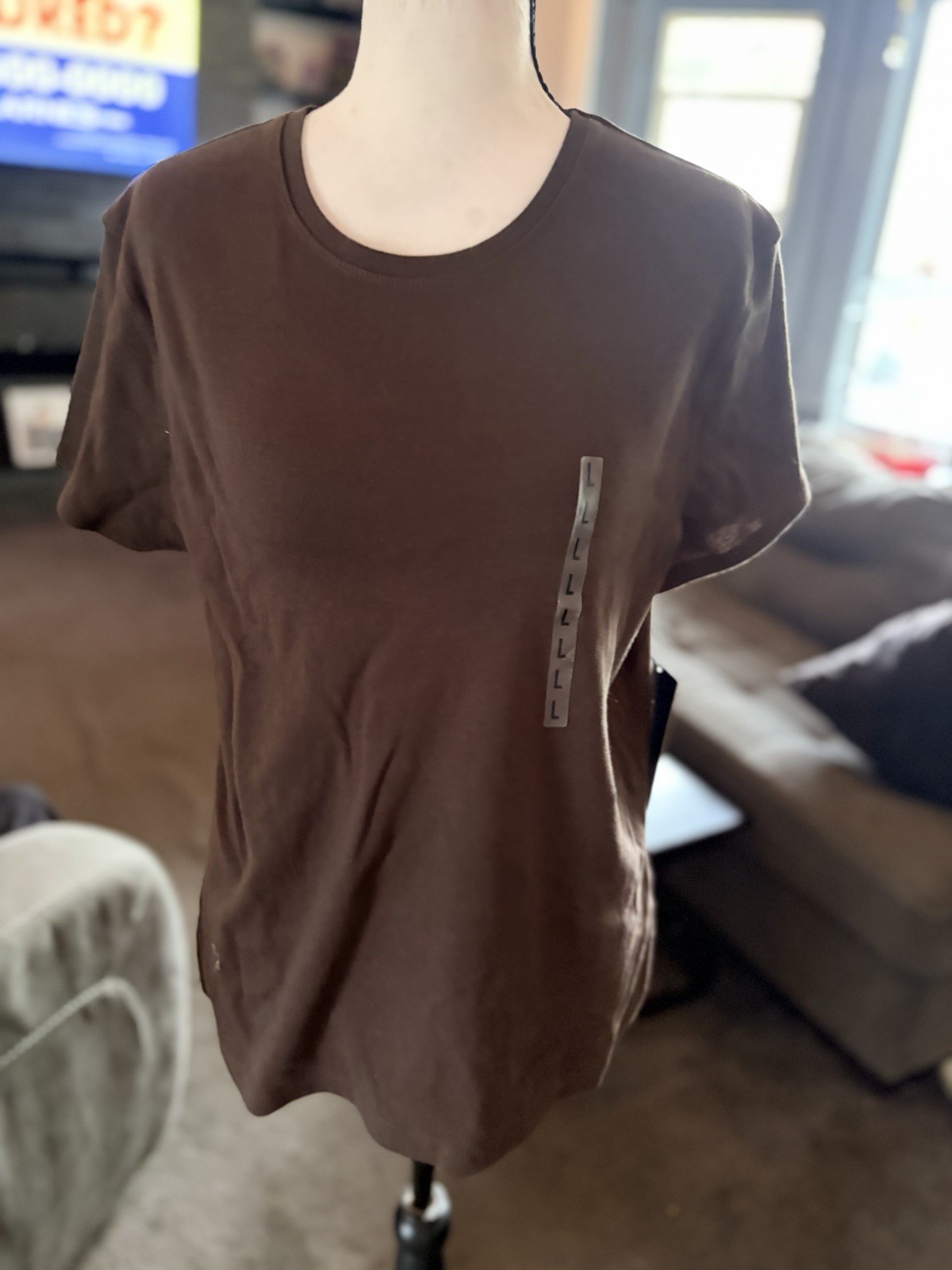 NWT Sonoma Life + Style Brown Tshirt- L Women’s Short Sleeve