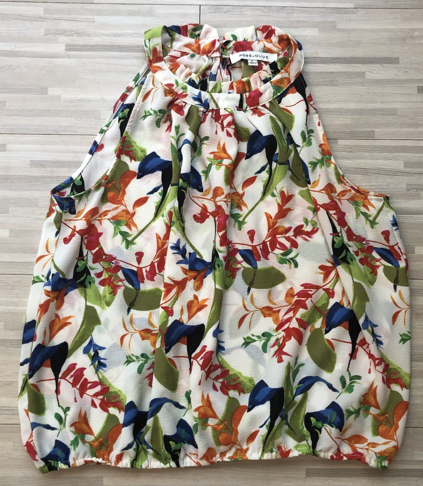 Rose + Olive, Women’s Top, Size Large, Floral, Sleeveless