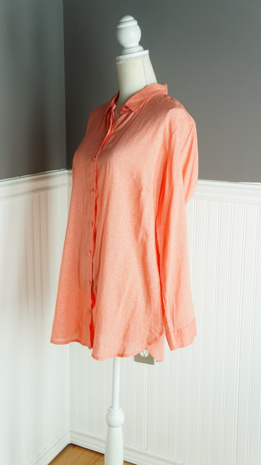 NEW Coral Coco + Carmen Women’s Long Sleeve Casual Button Up Shirt S/M NWT $61