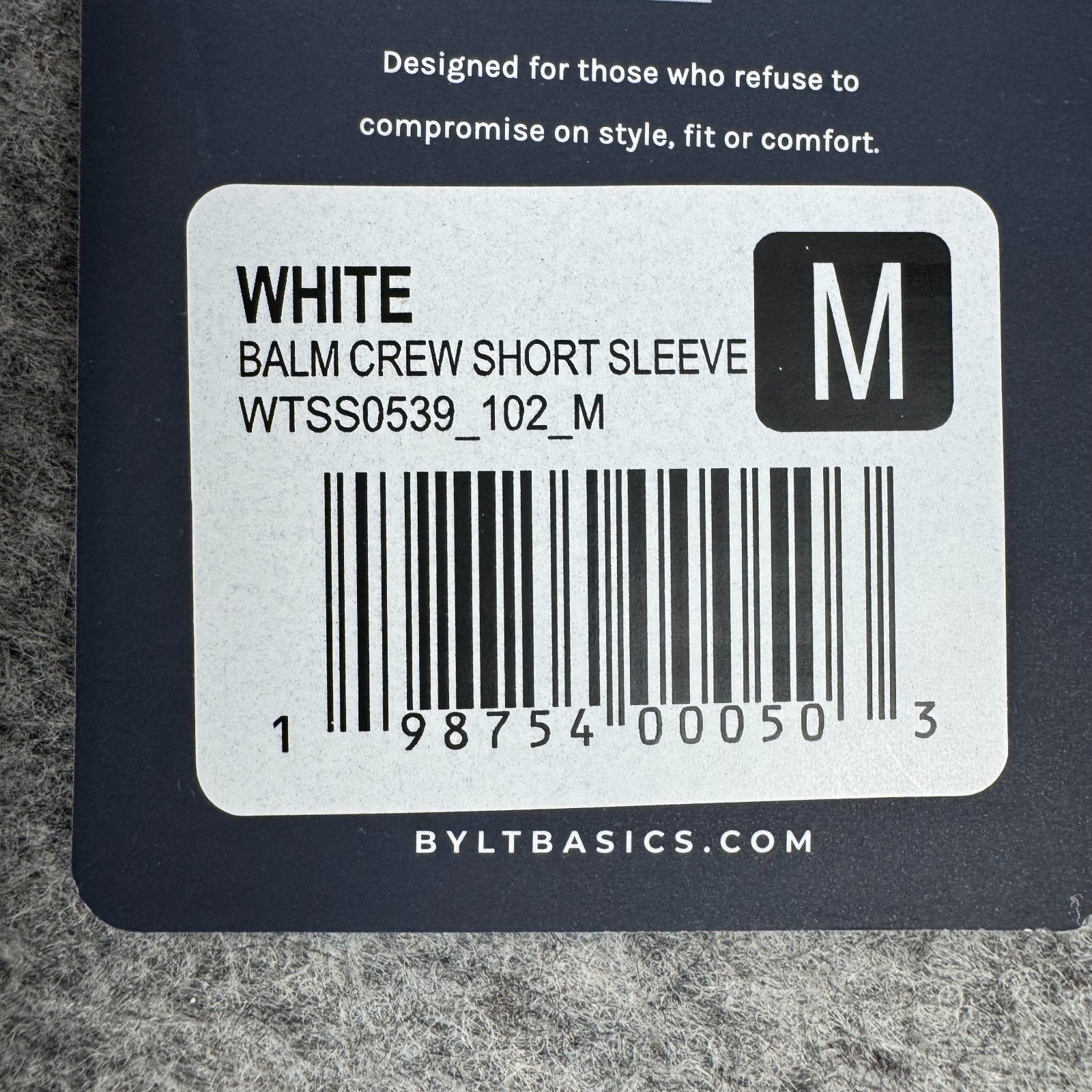 BYLT Premium Basics Balm Crew Shirt Nylon Stretch White Womens Medium M