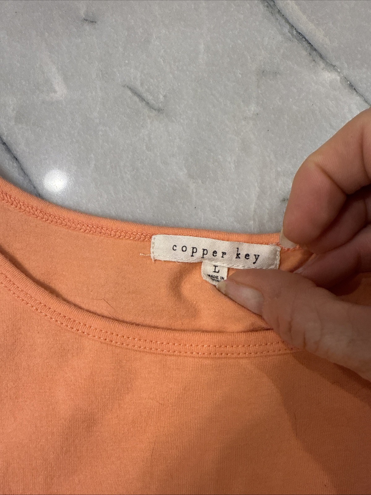 Copper Key Crop Tank Orange
