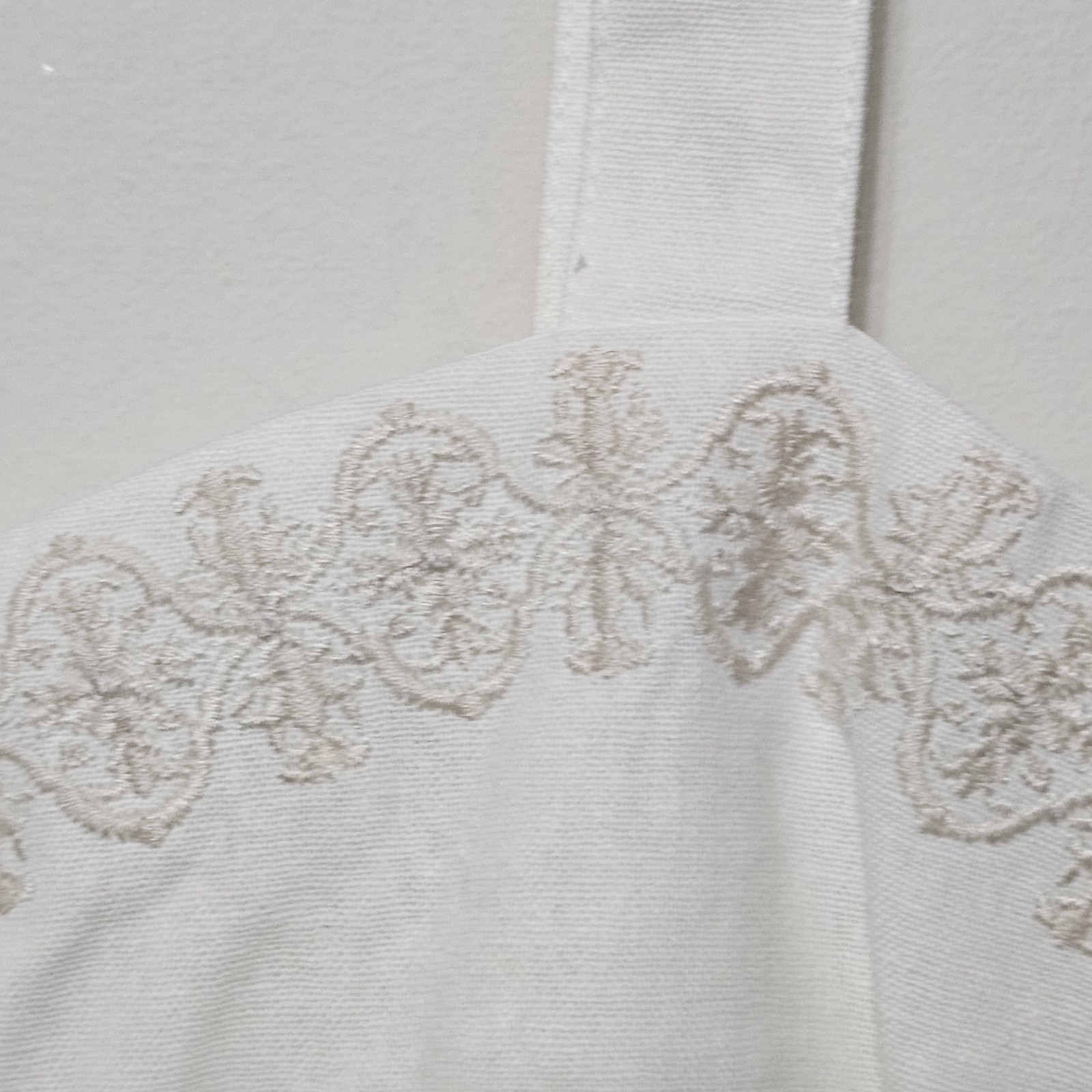 A Loves A Women Tank Top Blouse Large White Linen Cotton Cropped Sleeveless 624
