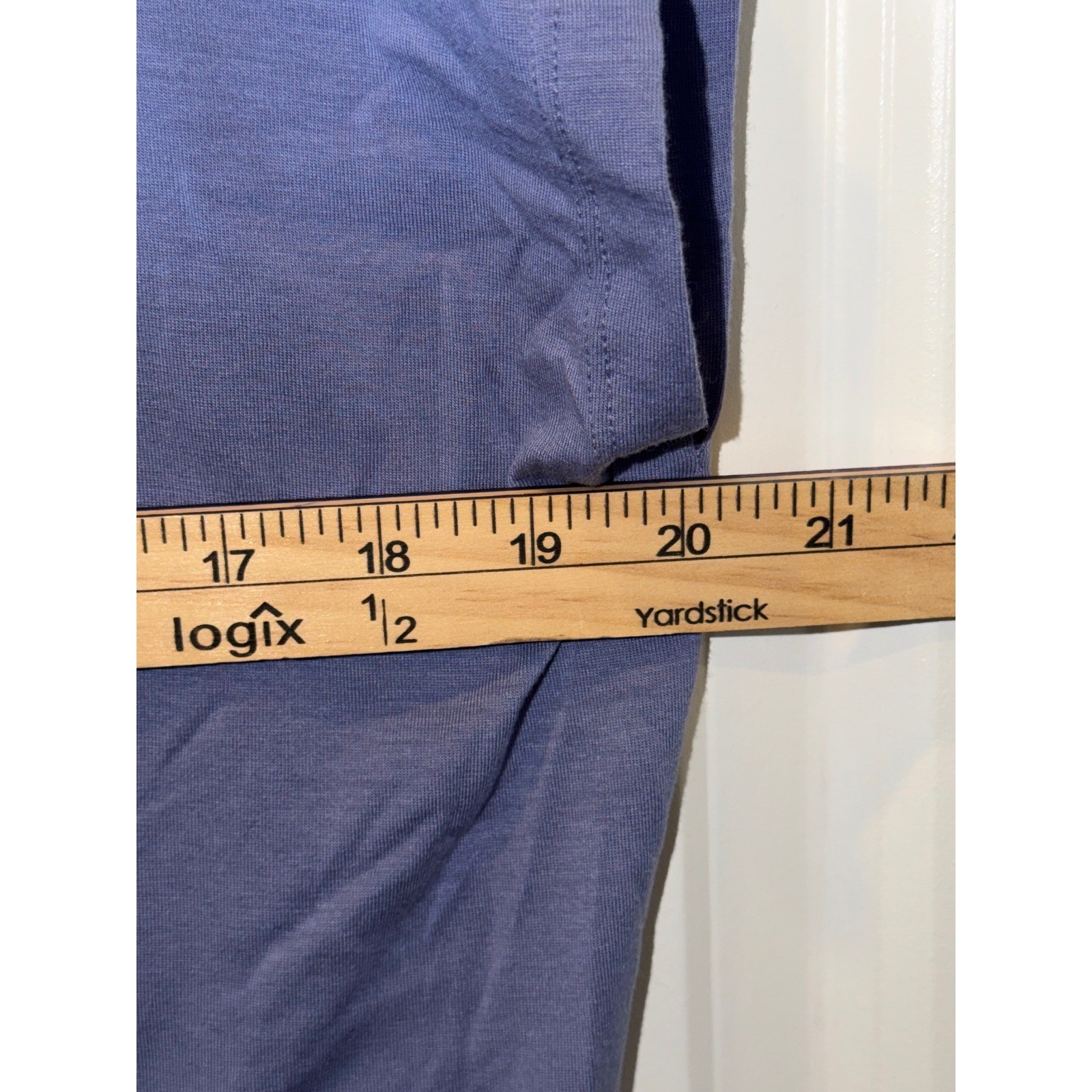 Eileen Fisher Periwinkle Blue V-Neck Cap Sleeve Side Slit Top XS RN78121