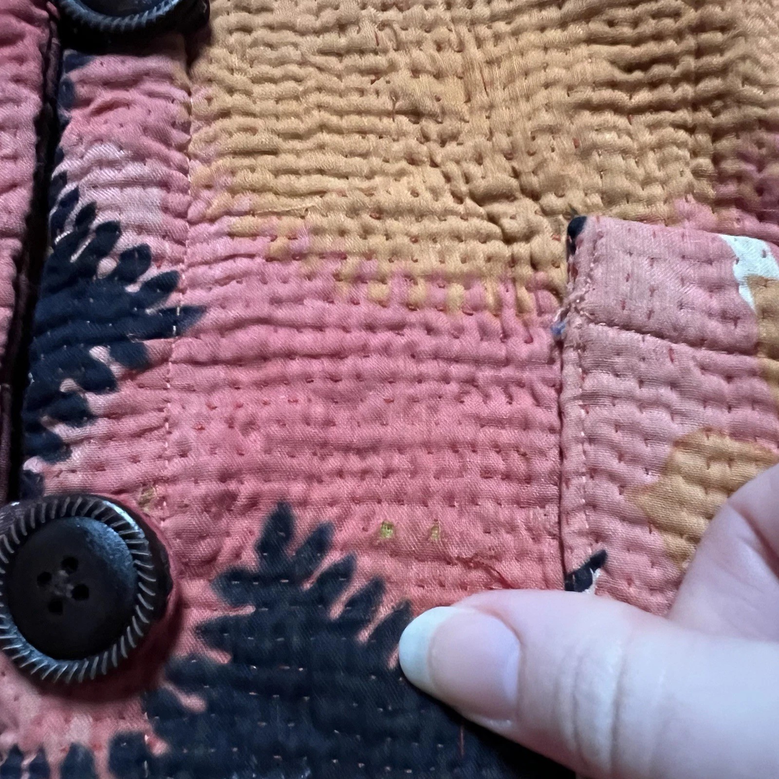 Kantha Bae Hooded Jacket OS Cantaloupe Floral