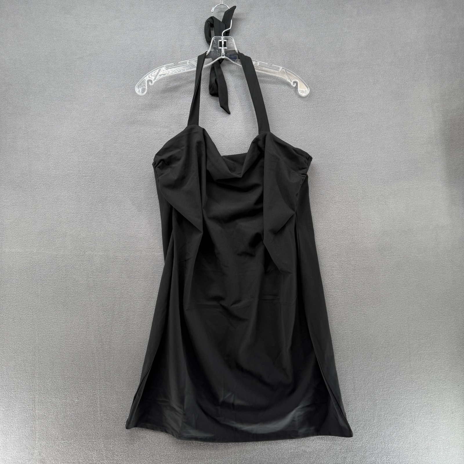 Wild Fable Butterbliss Halter Top Womens 2X Black Stretch Tankini NWT
