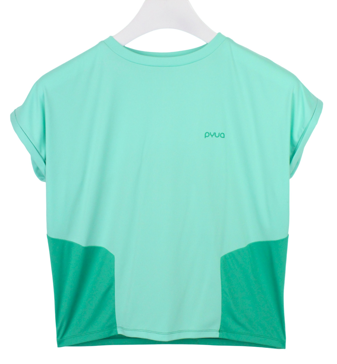 PYUA T-Shirt Womens M Stretchy Pullover Crew Neck Short Sleeve