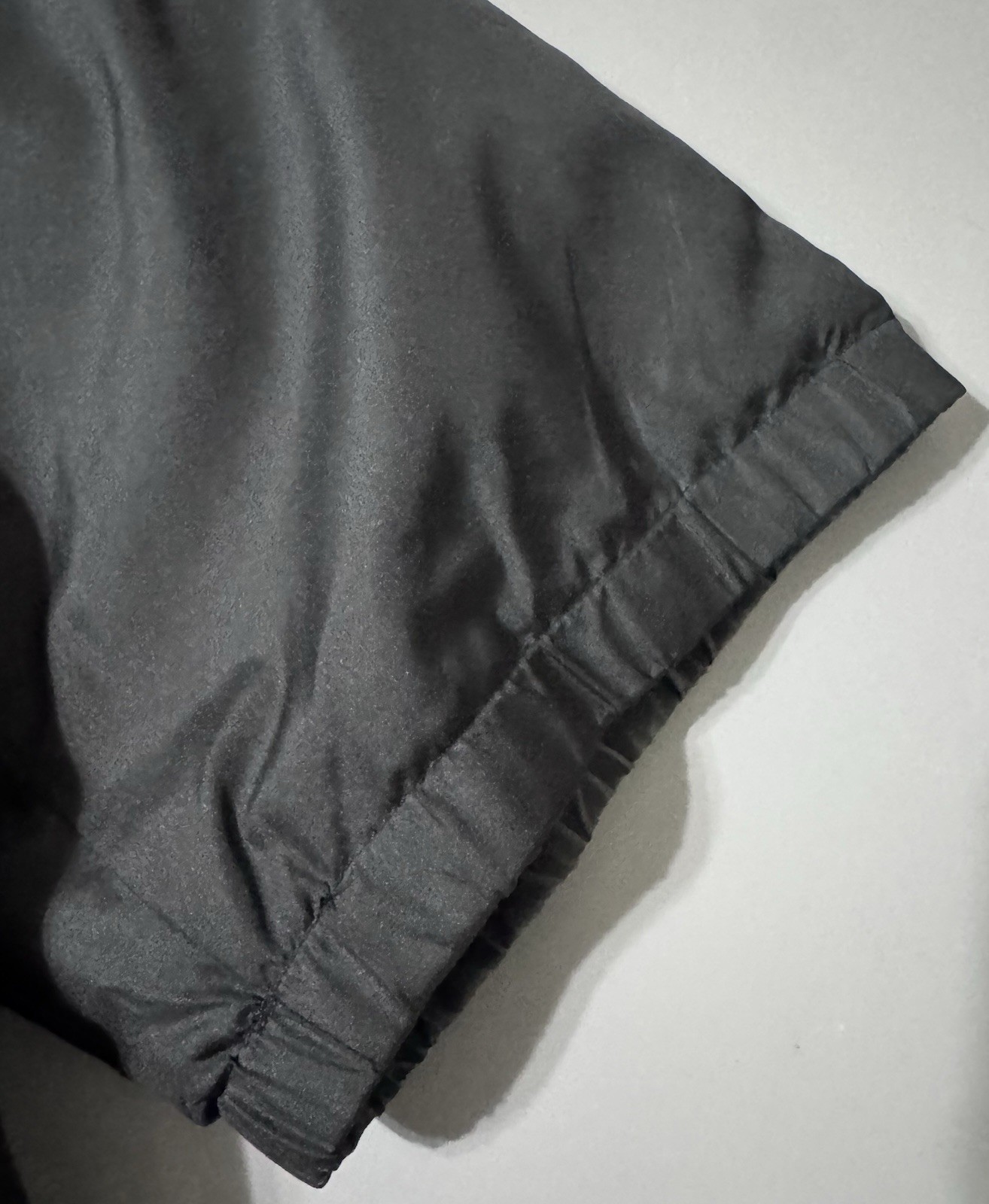 Chicos Black Windbreaker Jacket Size 3 Short Sleeve Zip Snap Lightweight XL