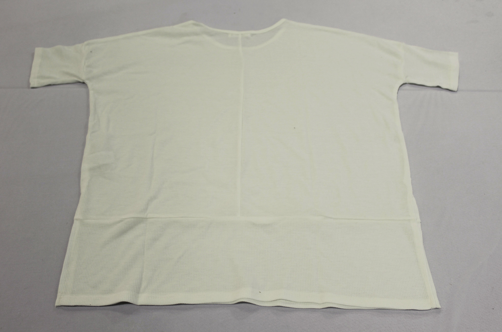 Cherish Women’s Round Neck 3/4 Sleeve Side Slit Knitted Top LH2 Off White Small