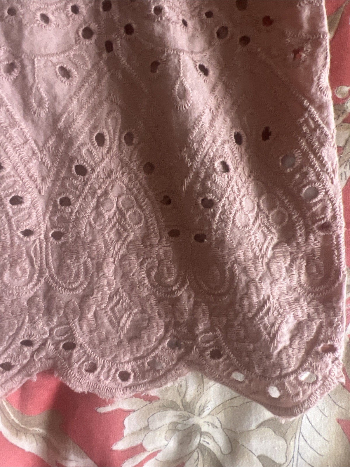 monteau los angeles top Embroidery Cotton Mauve Size L