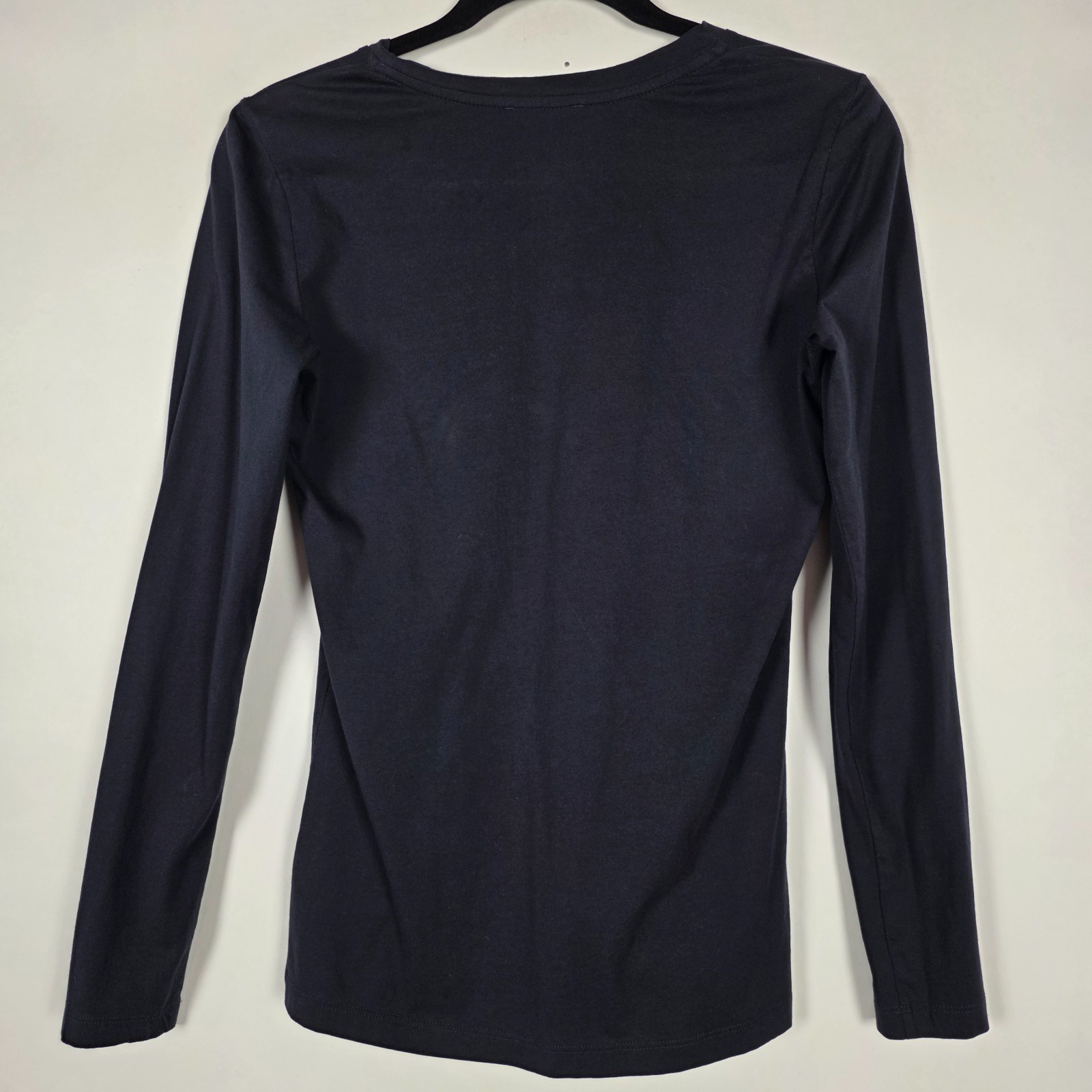 Daily Ritual 100% Supima Cotton Womens Small Long Sleeve Black Shirt