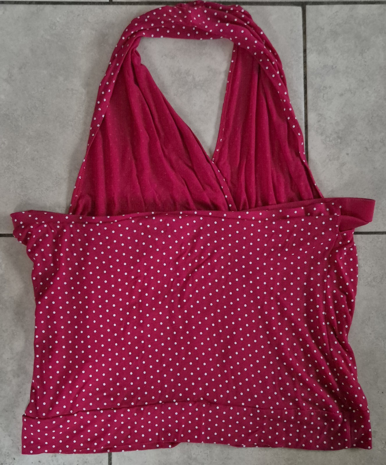 Select Red Spotted Halter Top UK Size 14