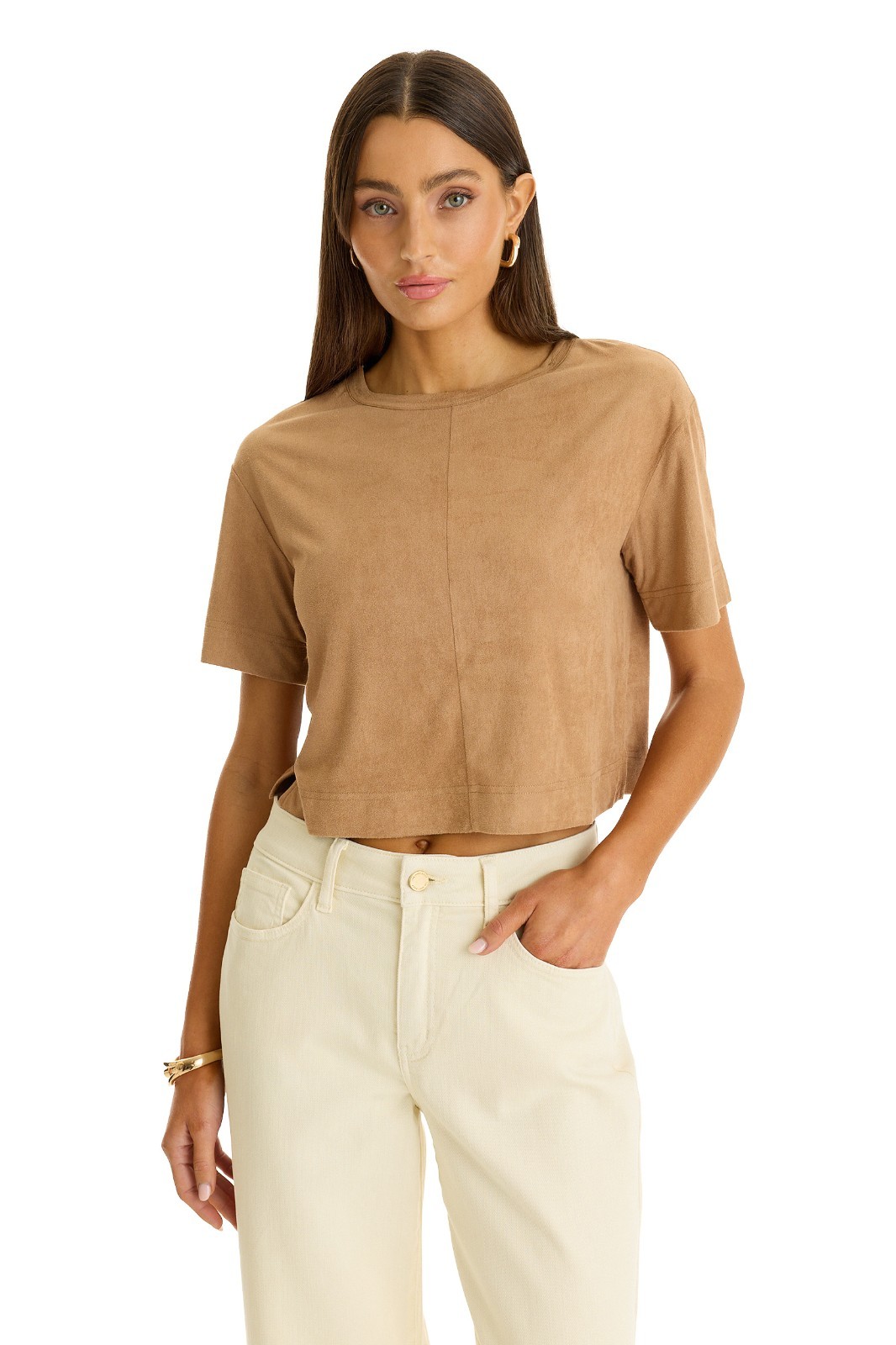 Naya Suede T-Shirt Cafe THE NOLI SHOP
