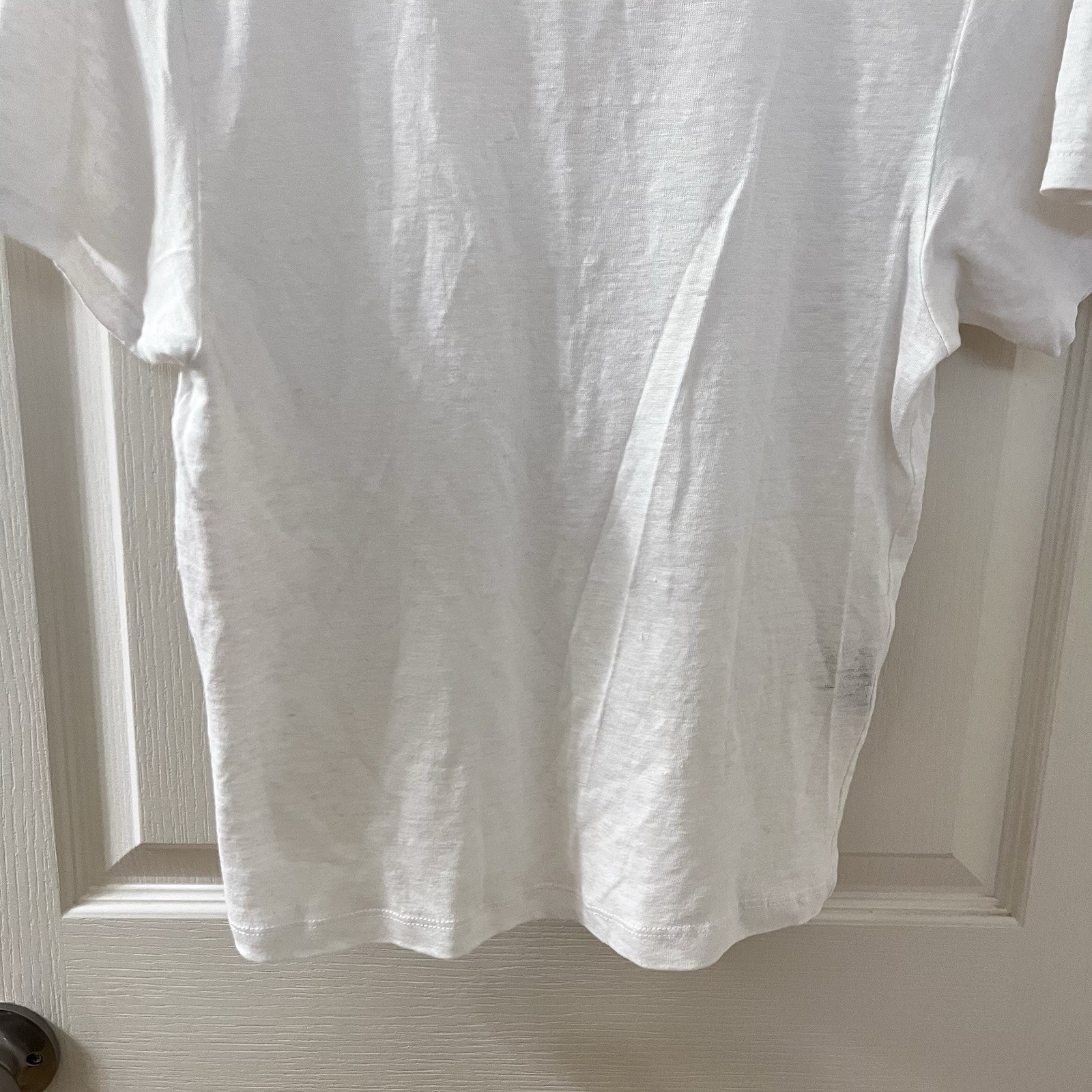 Isabel Marant Étoile V-Neck Short Sleeve Top 100% Linen Off-White Women’s Large
