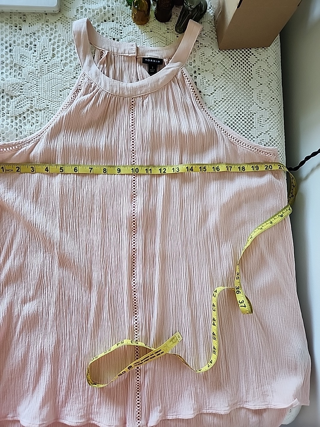 Torrid Light Pink Tank Top Women Feminine Boho Sleeveless Size 1