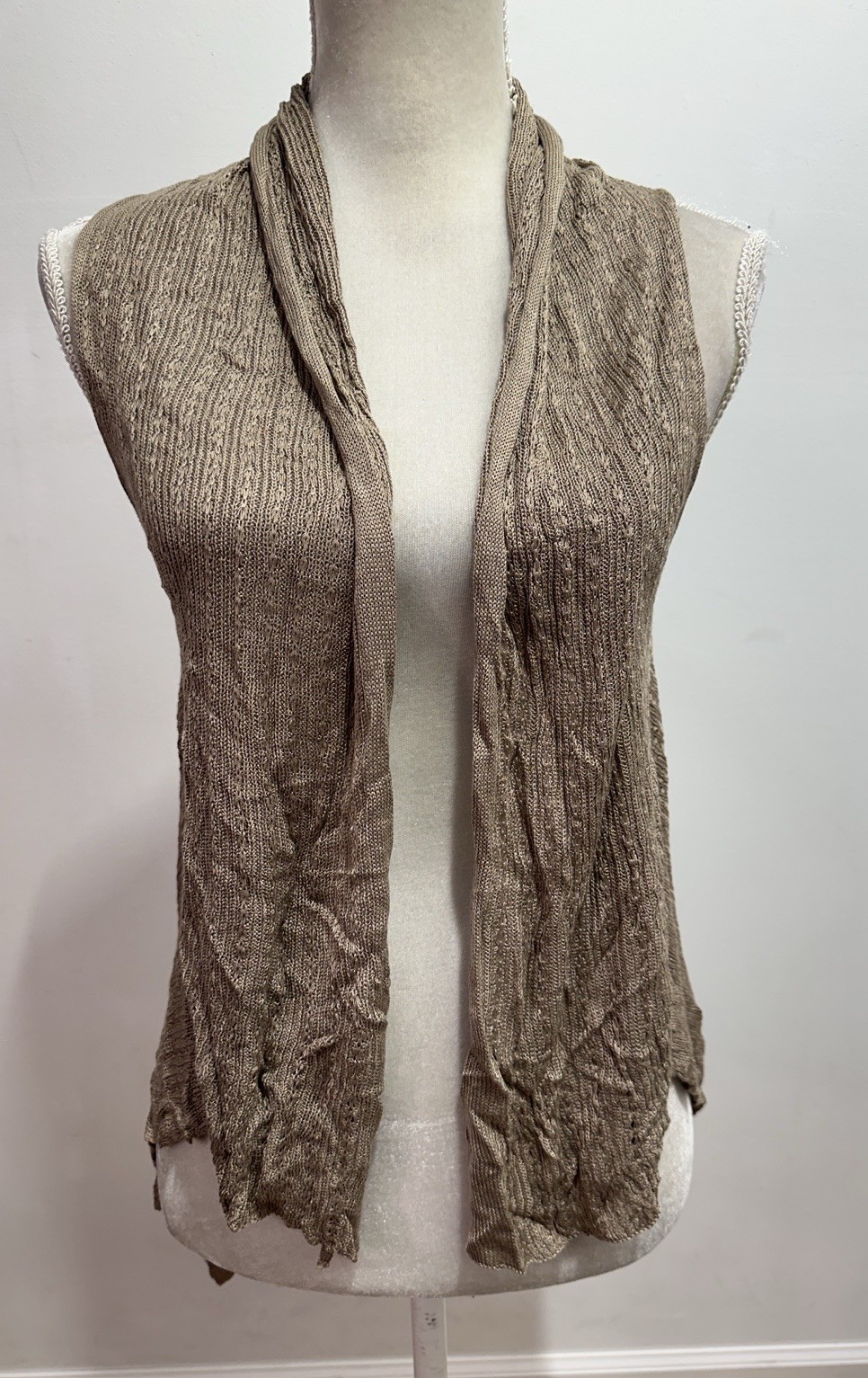 Do Everything in Love NWT Open Front Vest Kimono Knit Brown One Size XS S M L