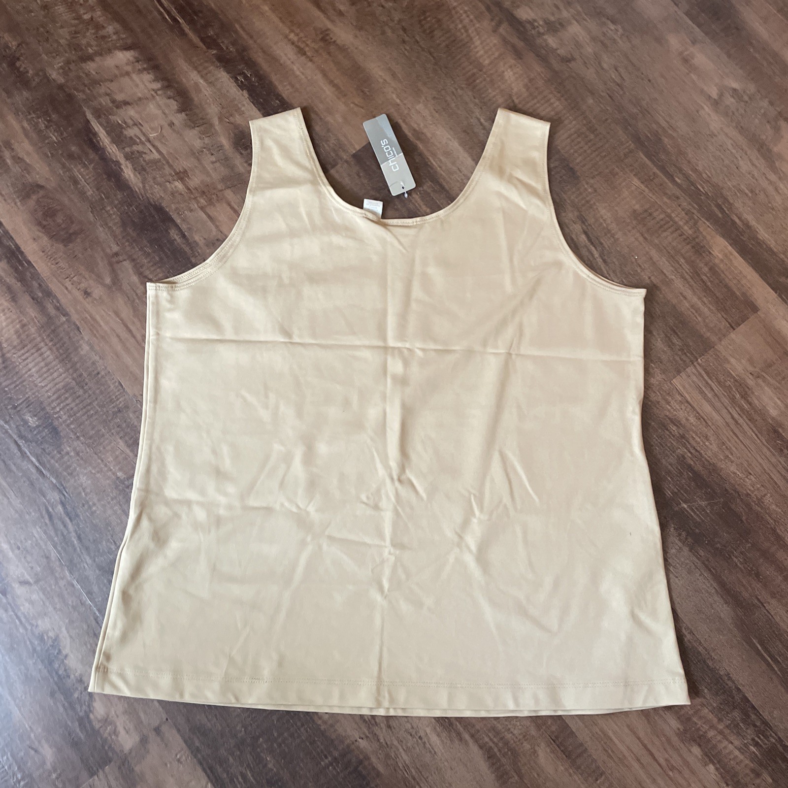 Chico’s 3 Microfiber Camel Knit Tank Top Layer NWT