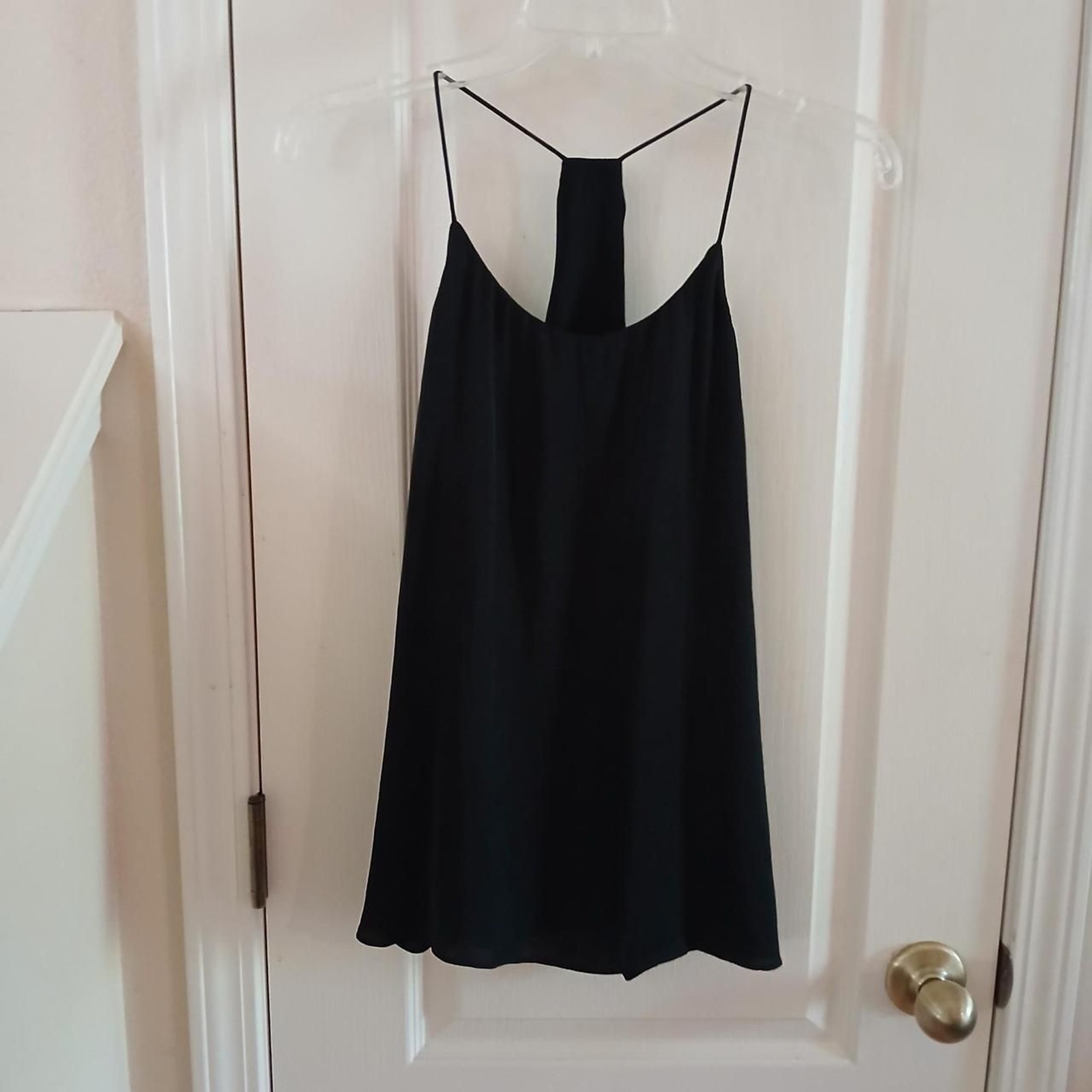 Naked Zebra Black Flowy Razor Back Lined Tank Top Cami S Old Money Basic Capsule