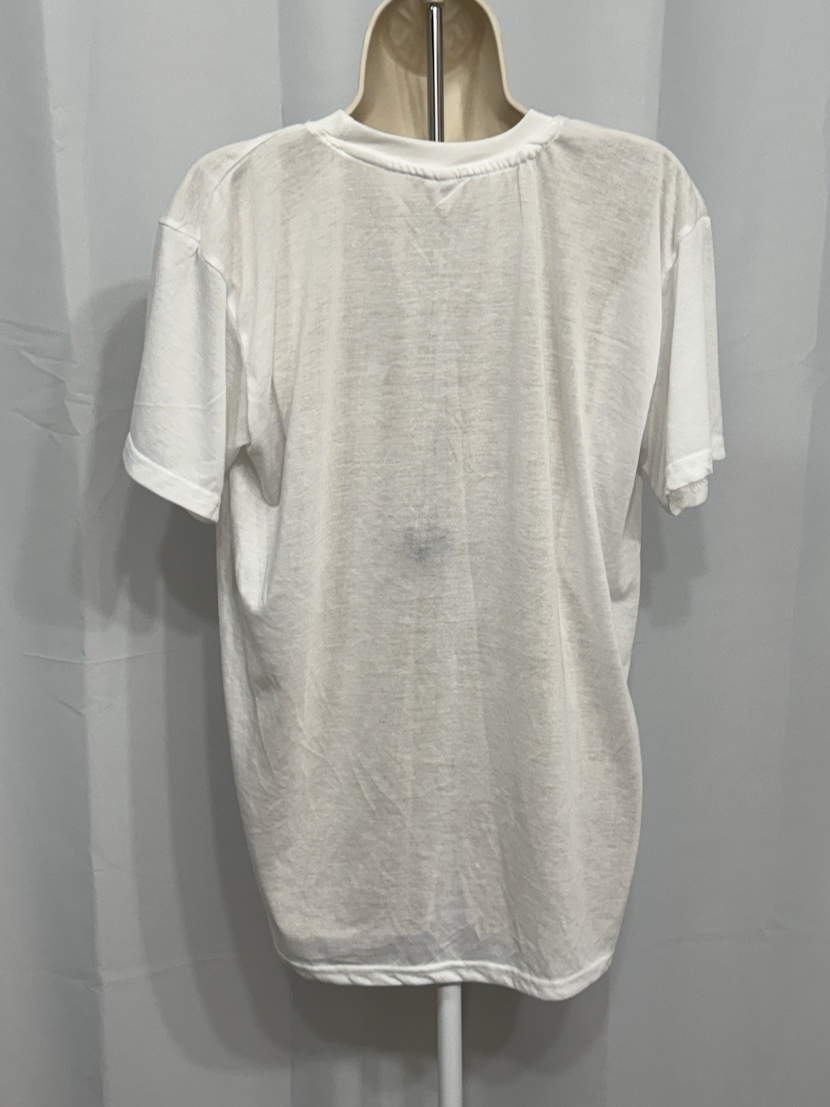 Women’s Ivory Crew Neck Short Sleeve Comfort Soft Graphic T-Shirt L