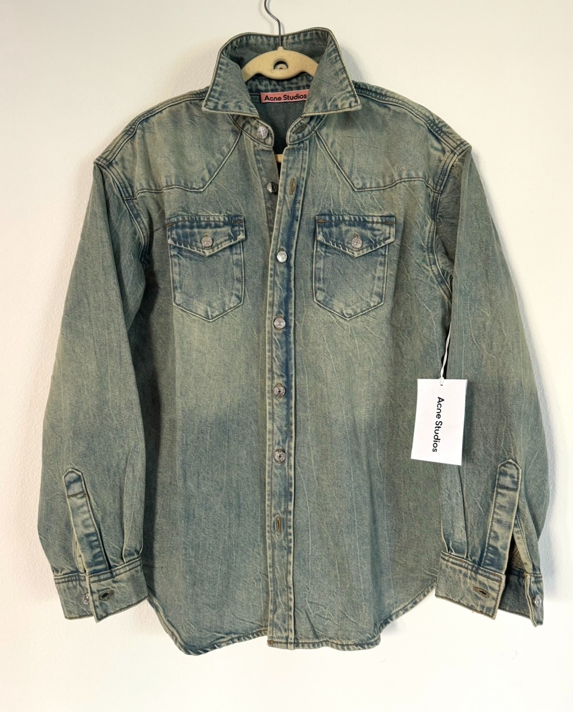 ACNE STUDIOS DISTRESSED DENIM SHIRT Size S