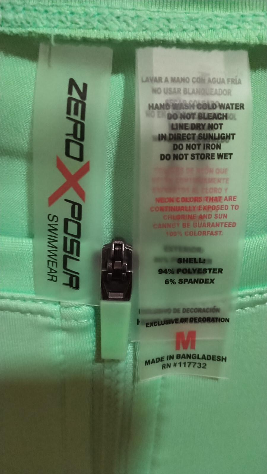 ZeroXposur Active shirts women’s long sleeve crew neck UV-protect size M green