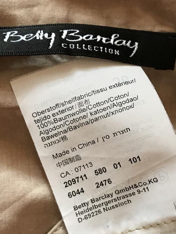 Women Betty Barclay shirt khaki cotton 38 / M / 46