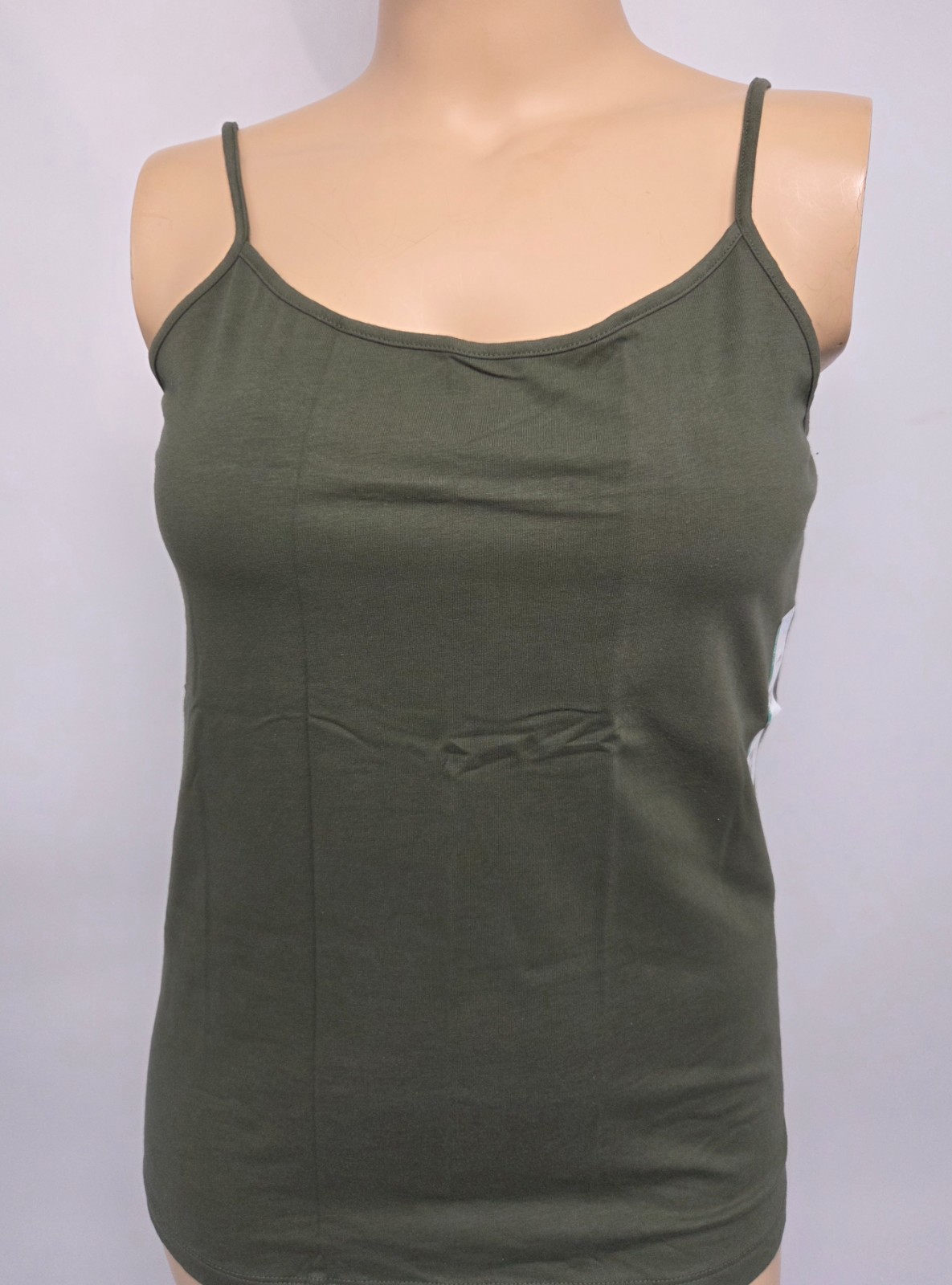 XL 16-18 Womens Scoop Tank Top Time & Tru Cotton Blend Sea Turtle Green