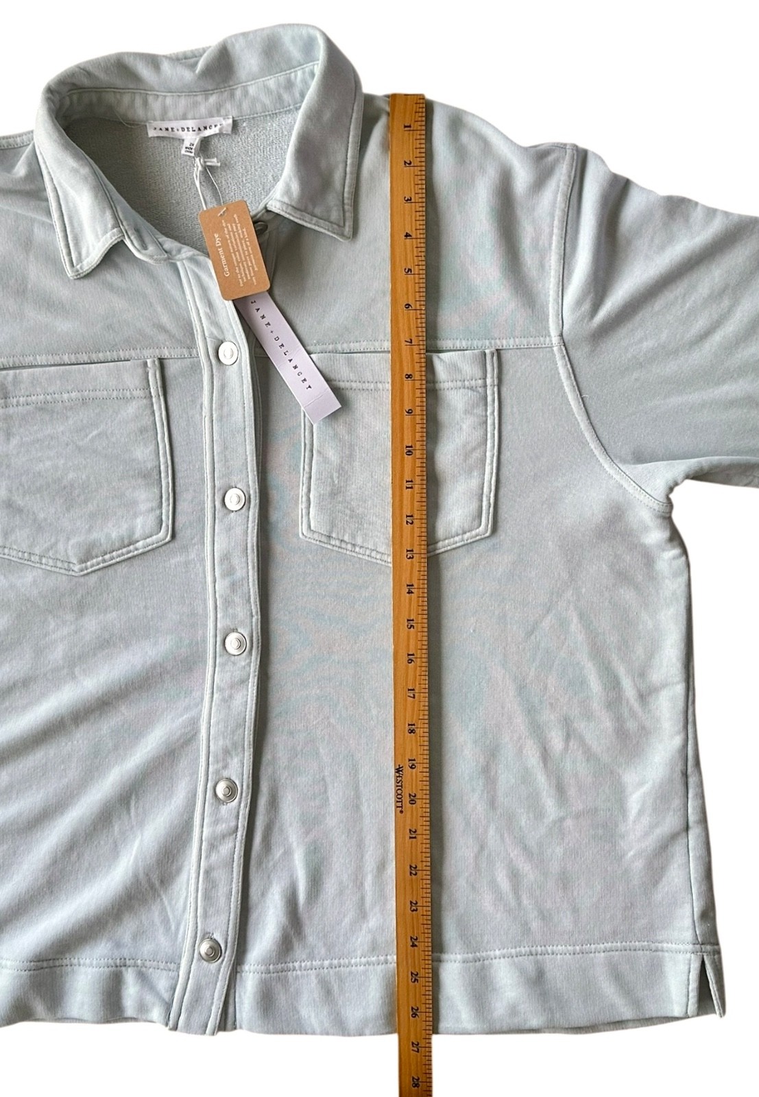 Jane & Delancey Women’s Button Down Shirt Top Garment Dye Plus Size 2X Blue