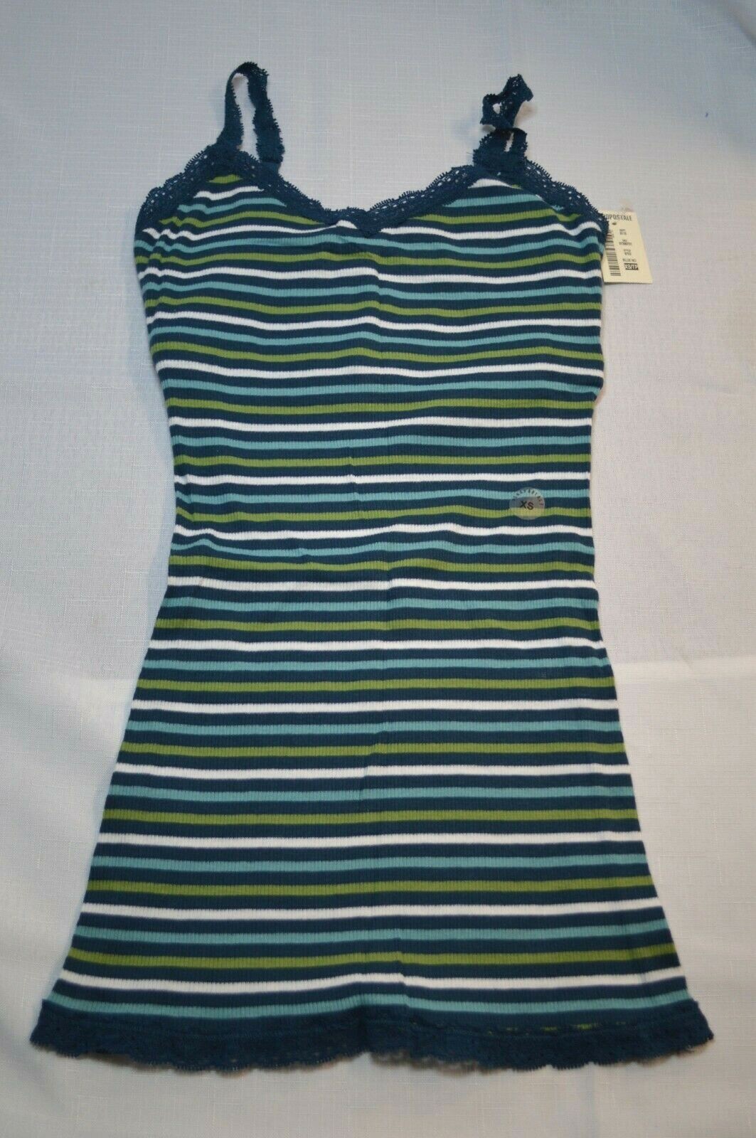 U PICK VINTAGE Aeropostale Woman TANK TOP SZ XS-L Blue PINK GREEN Striped AERO