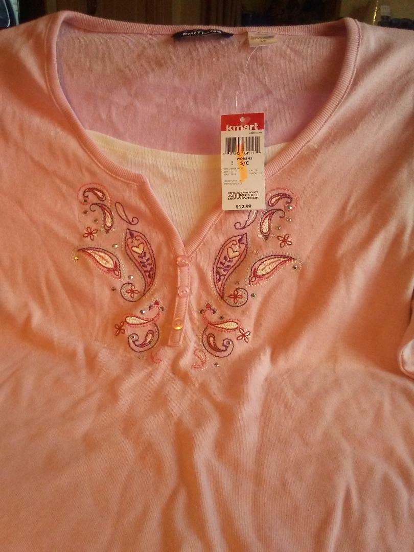 Basic Editions women’s HENLEY Tops, assorted colors, sizes & accents. NWT U-pick