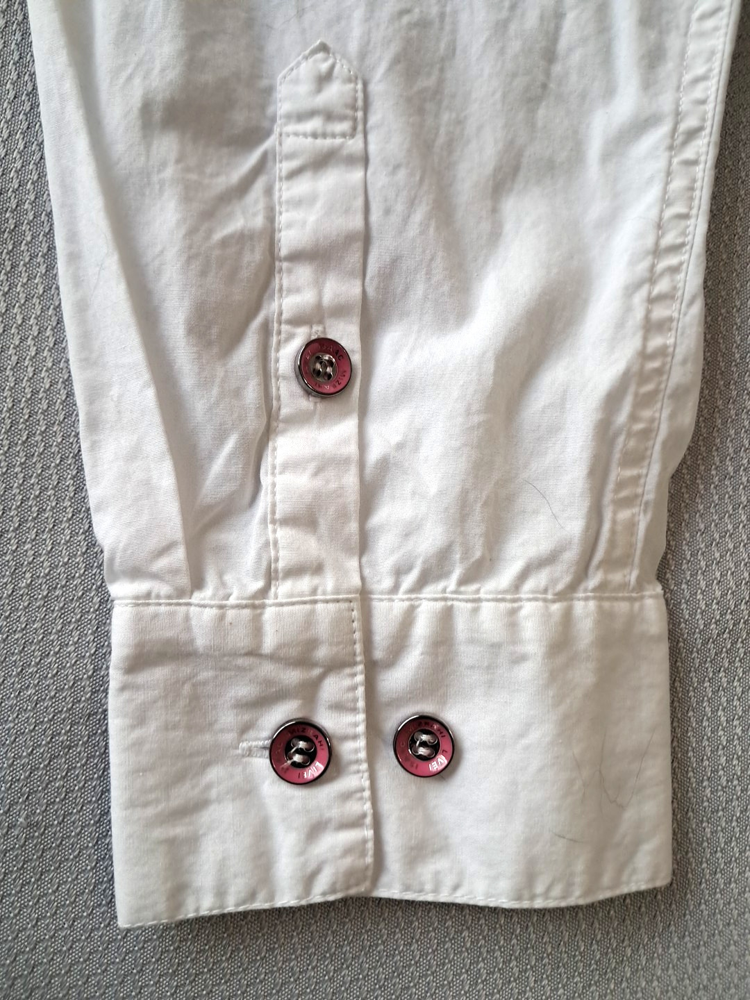 NWT Large ISAAC MIZRAHI Tie Dipped Roll Tab Sleeve