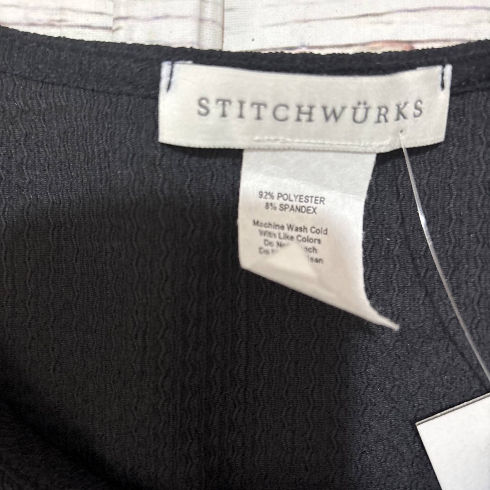 Stitchworks Black Gold Chain Blouse Women’s Short Sleeves Pullover Top NEW
