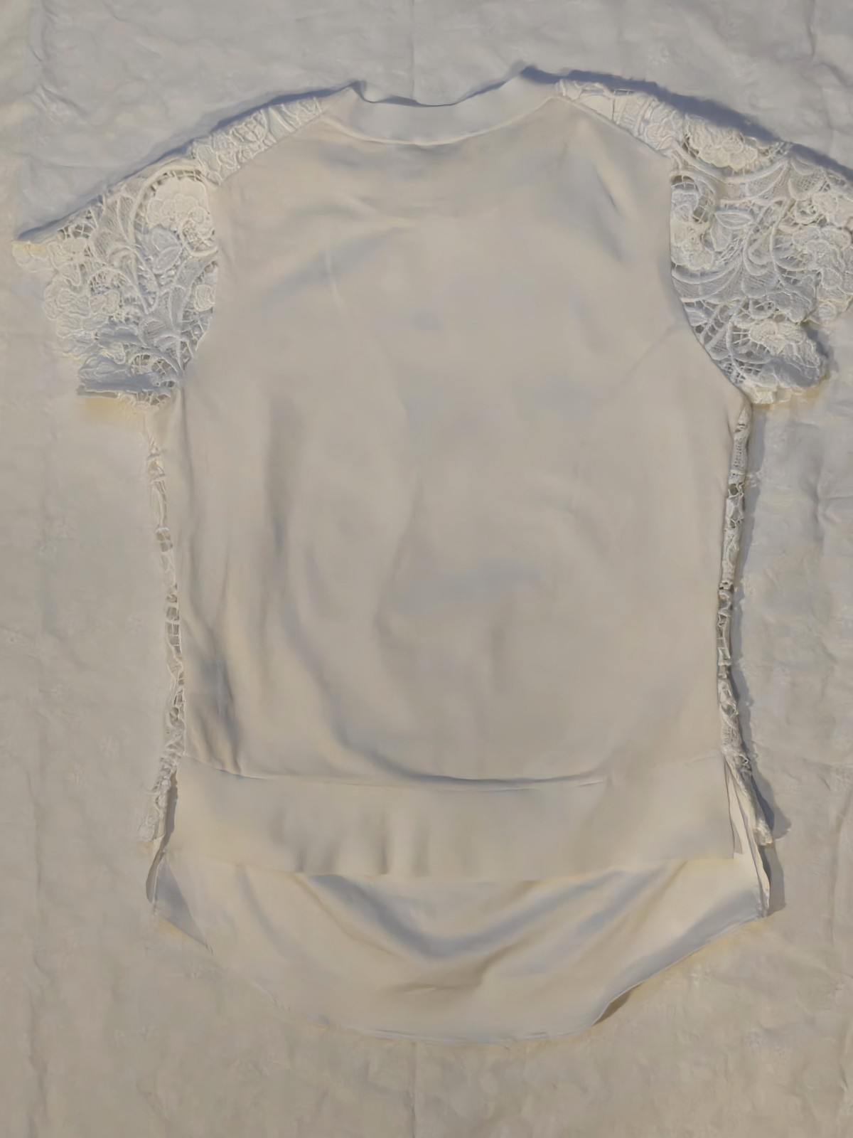Ted Baker KITTA Womens Lace Front Sweater Top White Size 1 = US 2 to 4