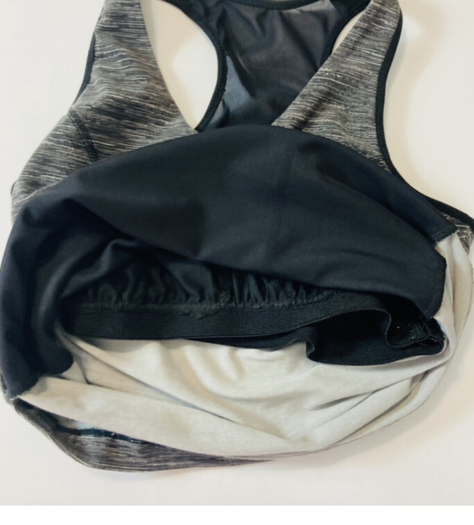 Athletic Tank Marika Magic Womens SmallTop Black Gray Racerback Compressed