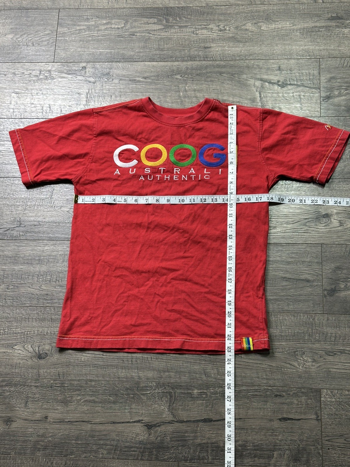 Vintage 90’s Coogi Australia Authentic Embroidered Red T-Shirt (SIZE SMALL)