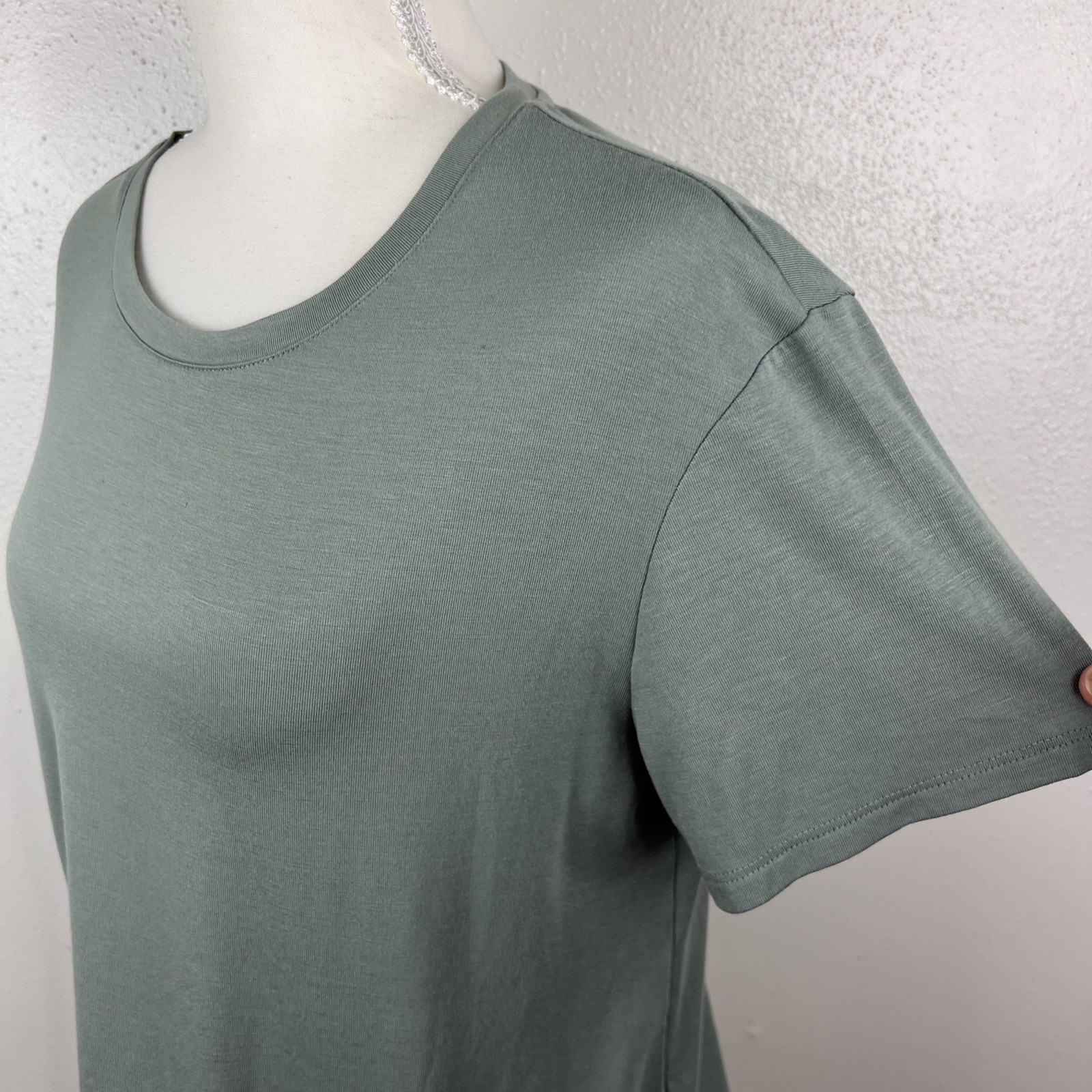 Auden Shirt Sleepwear Women Medium Green Short Sleeve Soft Knit Relaxed Lounge