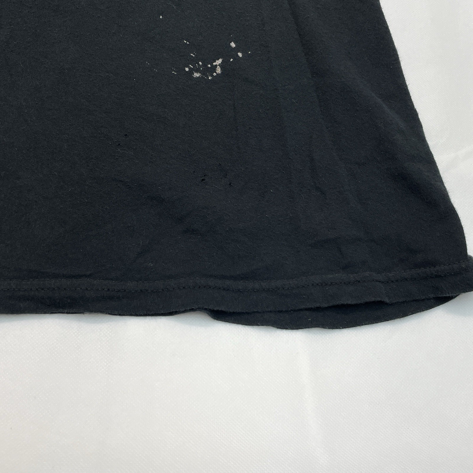 The Beatles Womens Shirt Apple Tag Black Graphic Tee Slim Fits Like Sz S