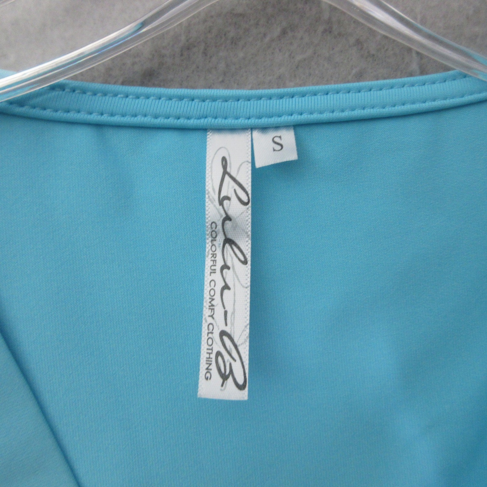 Lulu B Tank Top Small Blue Nylon Spandex Beach Vacation Summer Resort Comfort