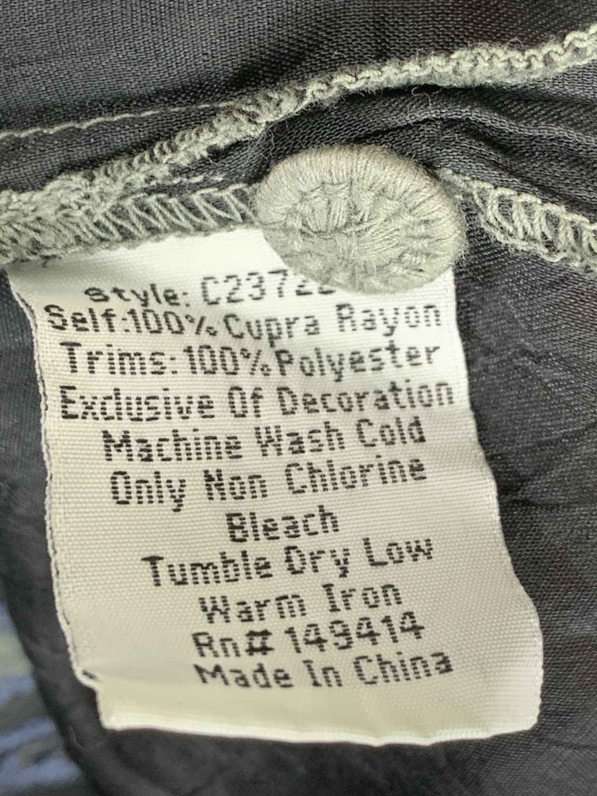Johnny Was Esmerelda Tunic L Iron Steel Embroidered Boho Cupra Rayon