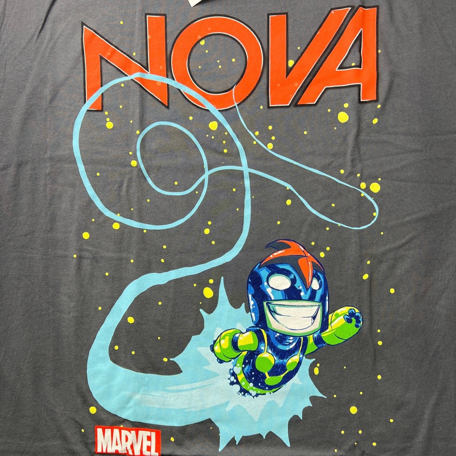 Marvel Nova Comic Book Cover Grey Superhero T-Shirt Size 2X NWT New