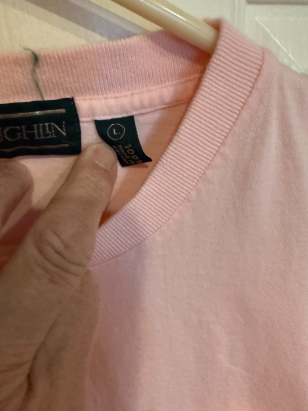 100% Cotton PINK Tshirt J. McLaughlin Women’s Large Fitted(MORE LIKE MED)