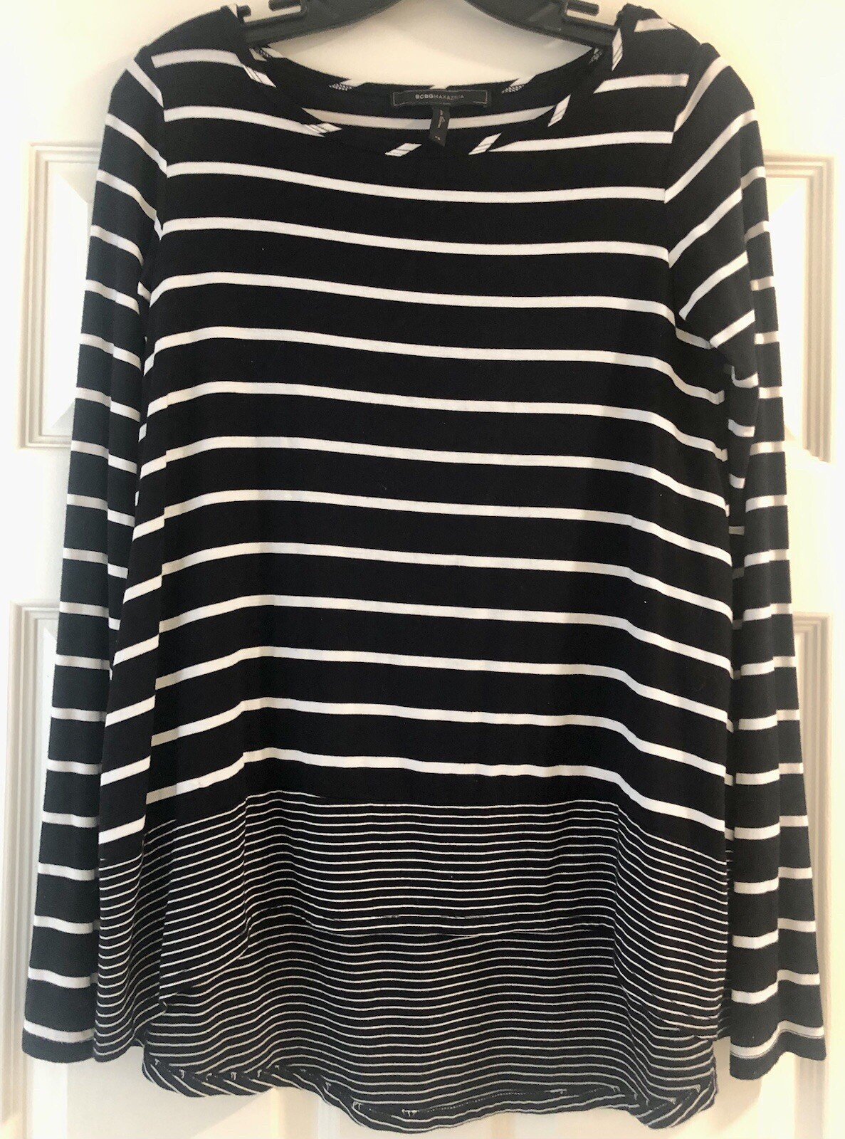 BCBGMACAZRIA Striped Pullover Quiet Luxury Athleisure Resortcore Size XS