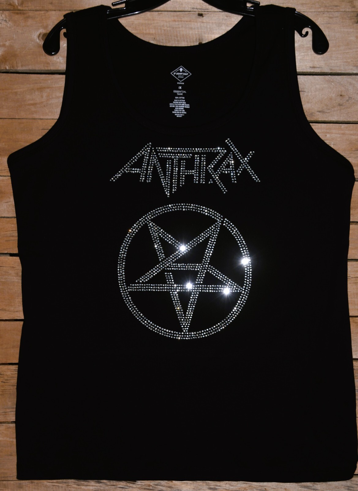 Anthrax rhinestone bling shirt or tank XS S M L XL XXL 1X 2X 3X 4X 5X