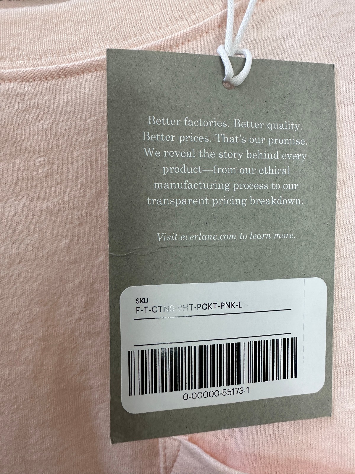 New Everlane Box Cut Crop Top Pocket Tee Pink Elevated Basic Medium Minimalist