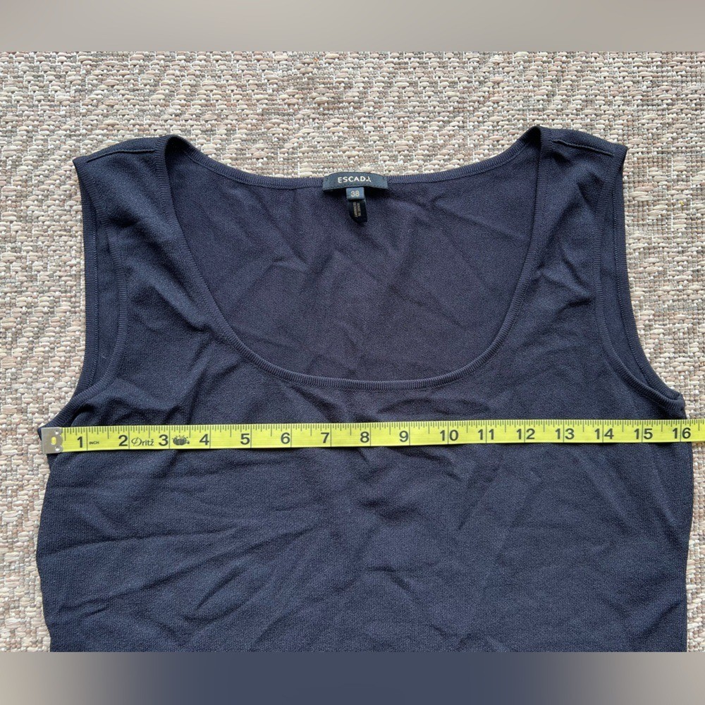 Escada Women’s Knit Tank Top Shell Black Size 38