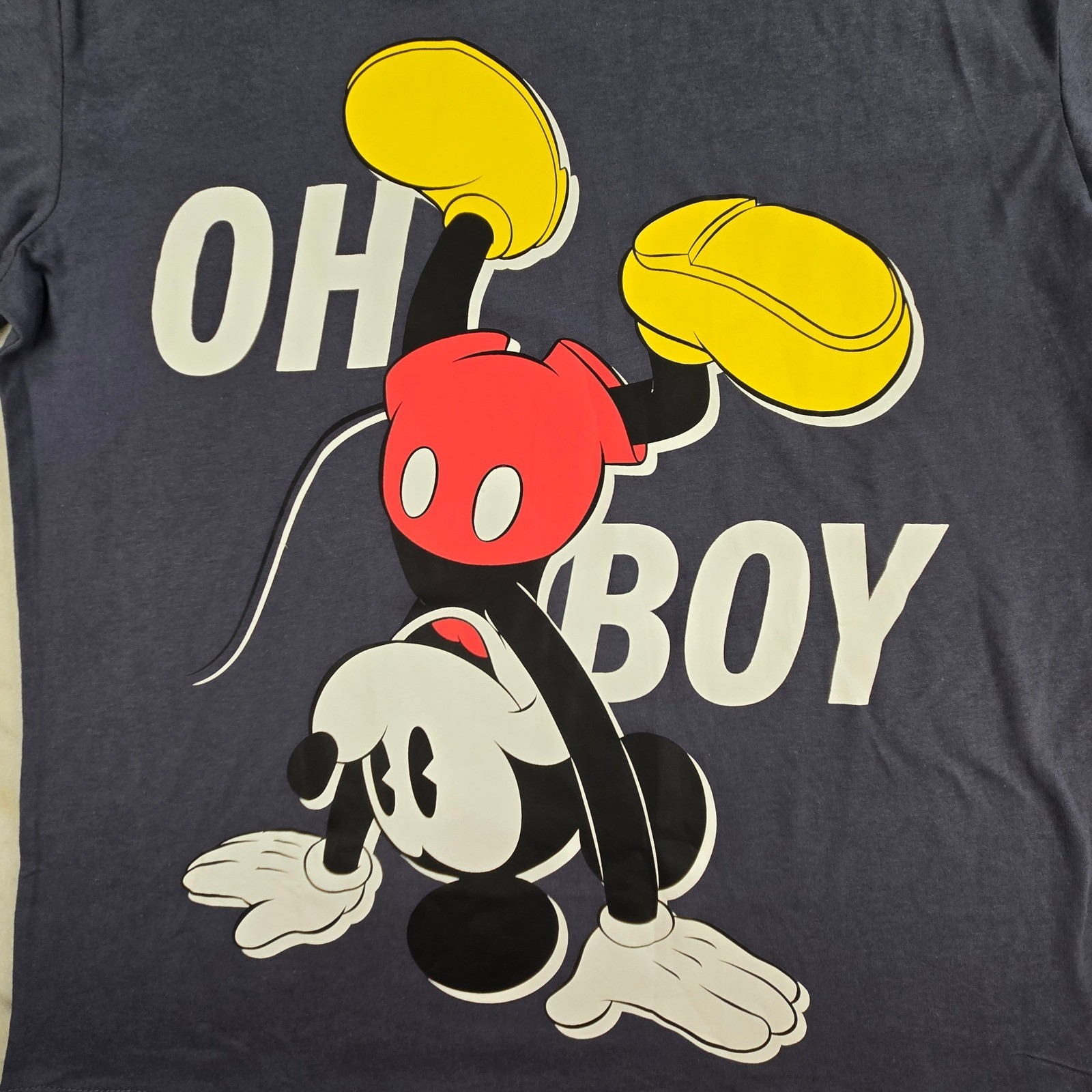 Disney Mickey Mouse T-Shirt Juniors XL Gray Oh Boy Graphic Tee Disneycore