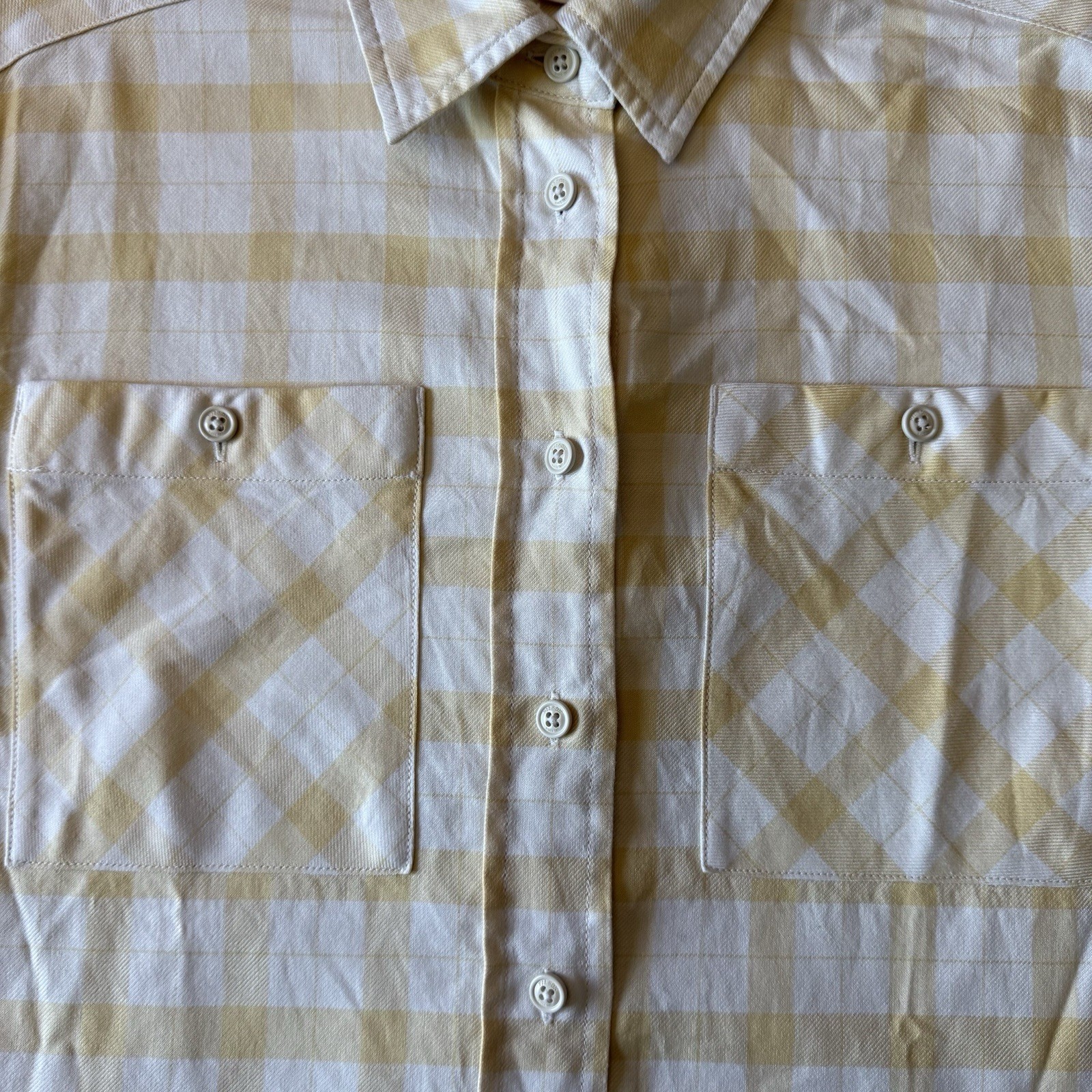CC Filson Women’s Light Weight Alaskan Guide Flannel Shirt Medium Canary Yellow