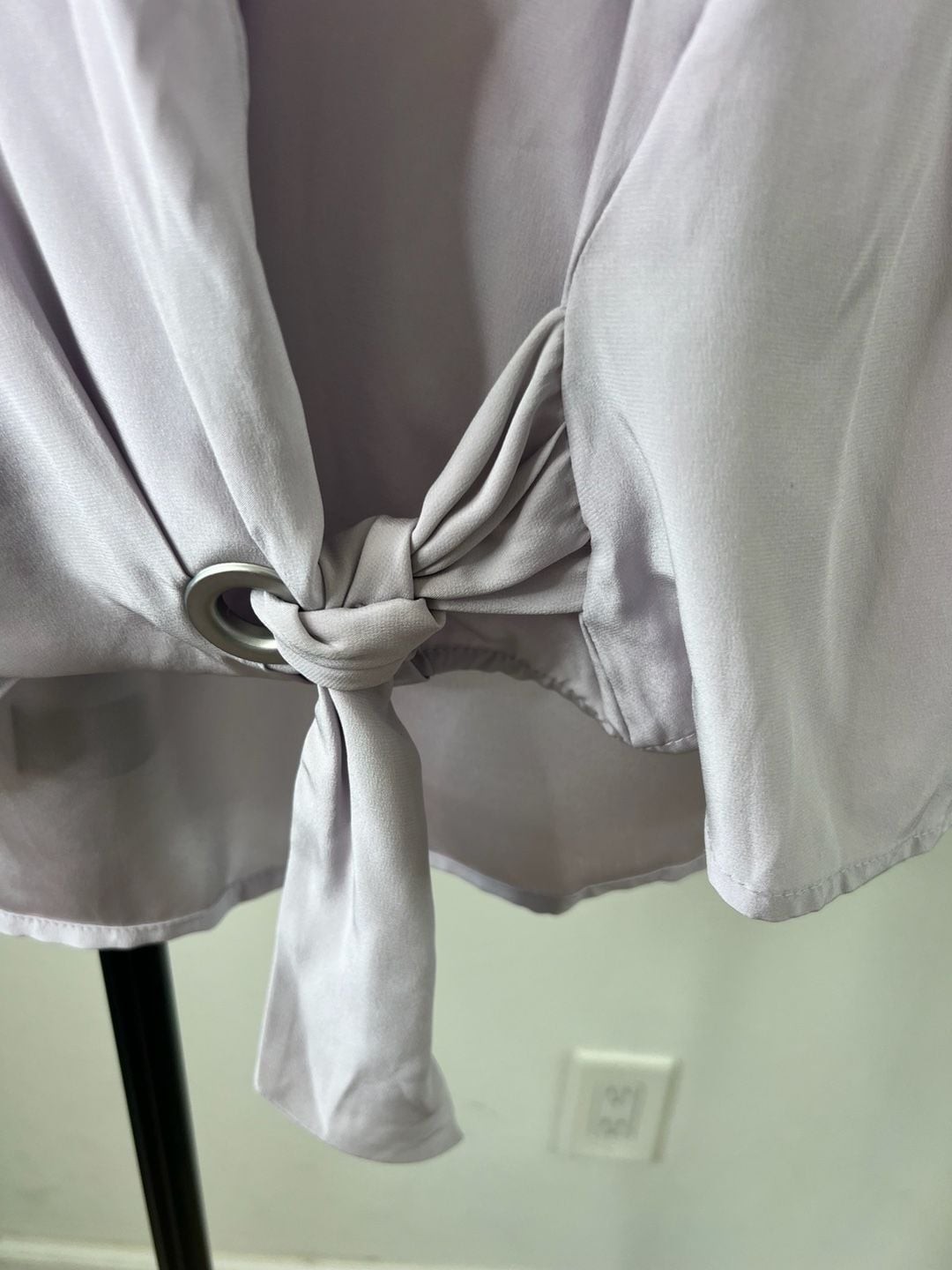 NWT rag & bone Felix Silk Popover Lavender Top Sz L