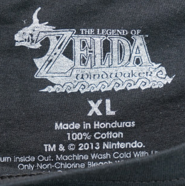 NWT The Legend of Zelda Windwaker Link Glass Window Black T-Shirt Size XL Young