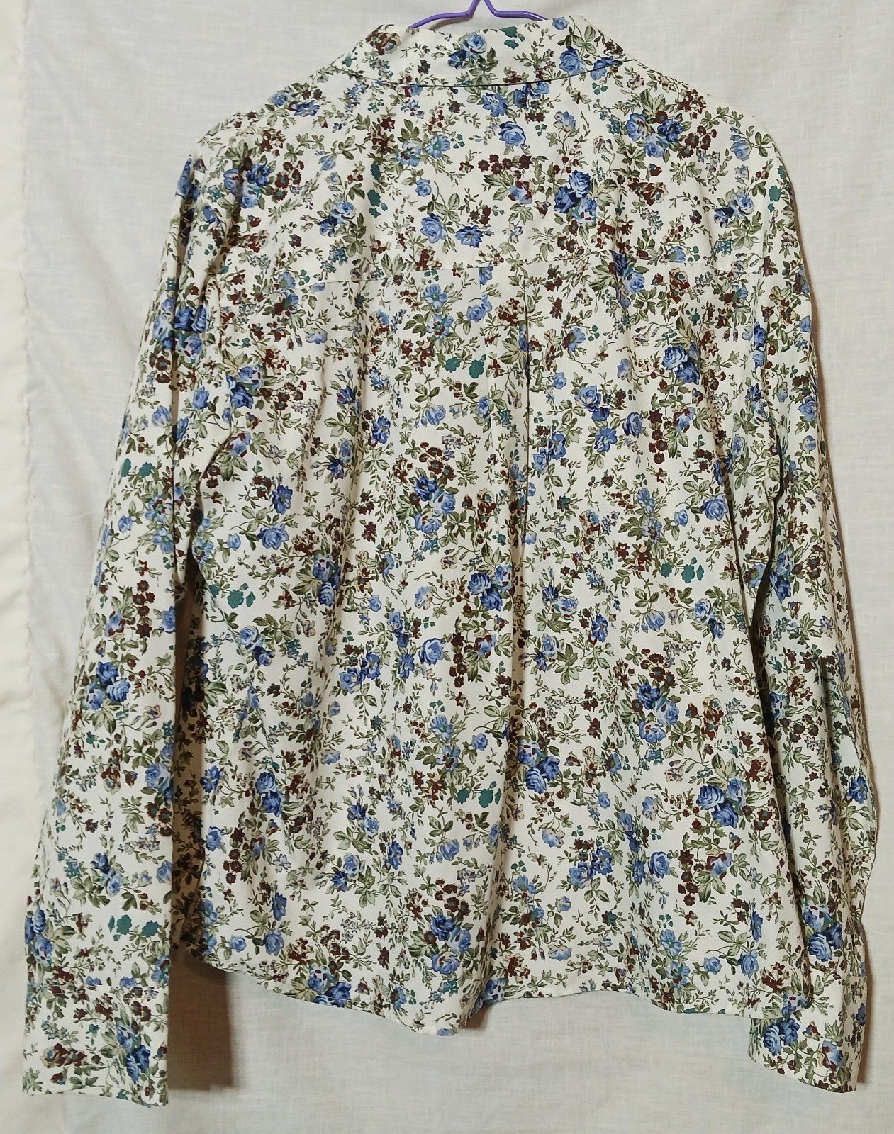 4 Women’s XL 2 Riders by Lee Easy Care 3/4 sleeve button up shirt Navy Blue