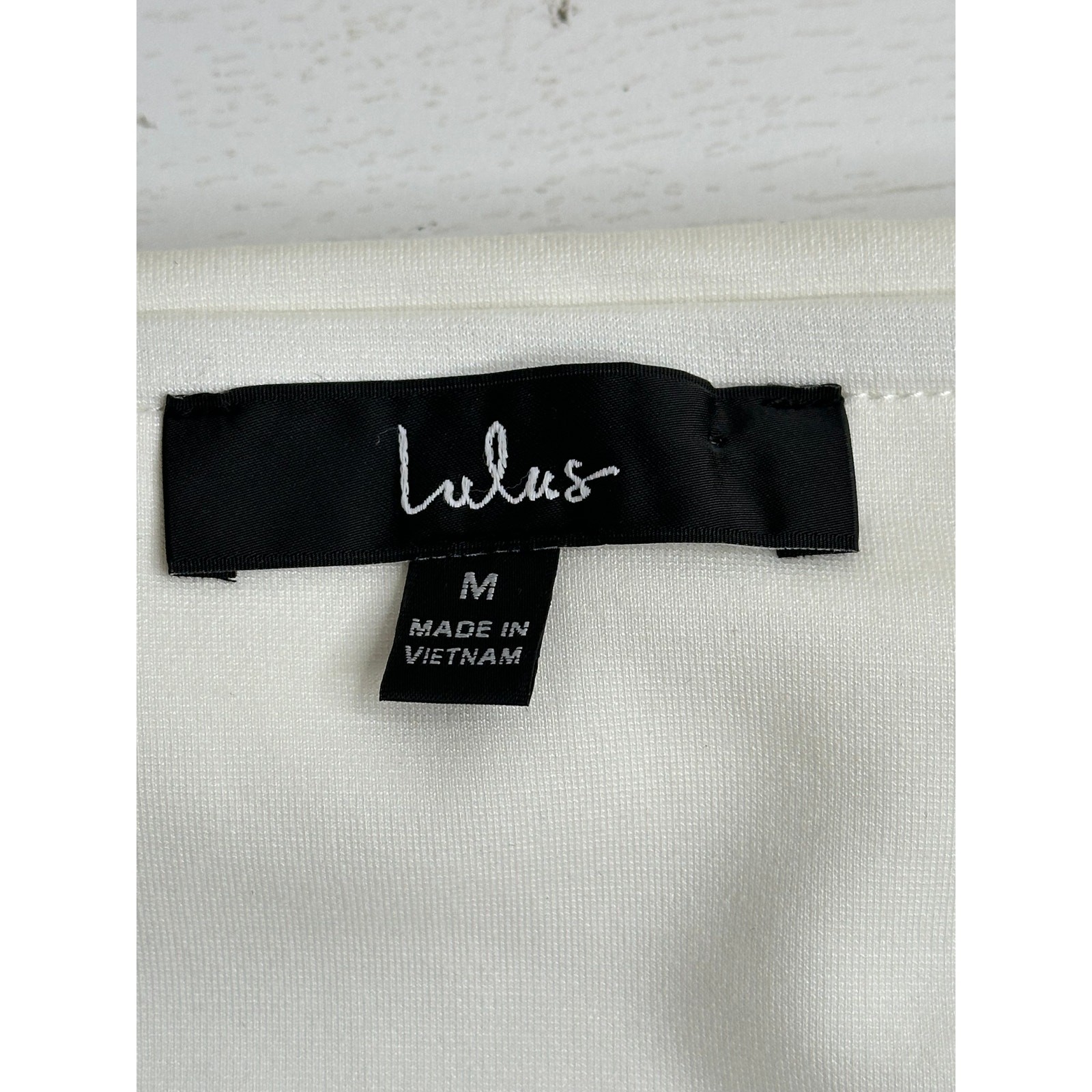 Lulus Vest Top Womens M Ivory Poised Mindset Off the Shoulder Button Front NWT